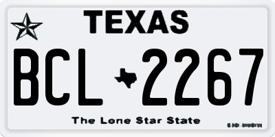 TX license plate BCL2267
