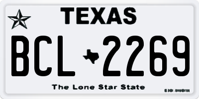 TX license plate BCL2269