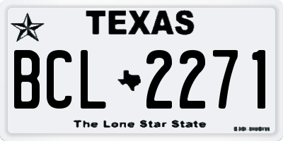 TX license plate BCL2271