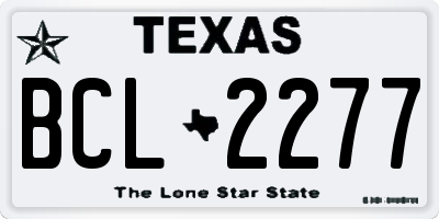 TX license plate BCL2277
