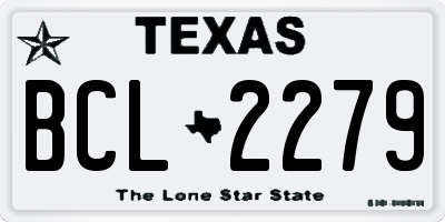 TX license plate BCL2279