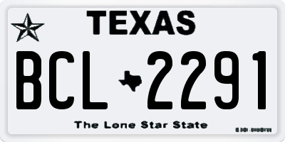 TX license plate BCL2291
