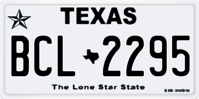 TX license plate BCL2295