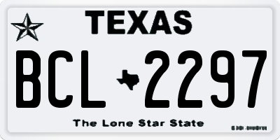 TX license plate BCL2297