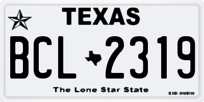 TX license plate BCL2319