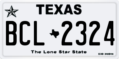 TX license plate BCL2324