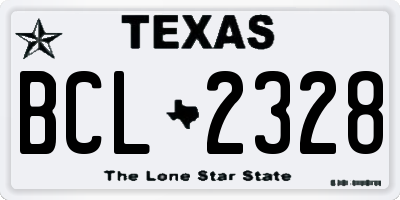 TX license plate BCL2328