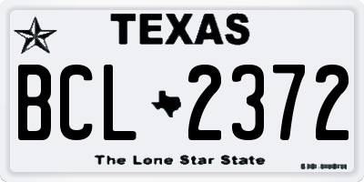 TX license plate BCL2372