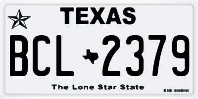 TX license plate BCL2379