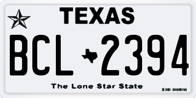 TX license plate BCL2394