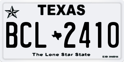 TX license plate BCL2410