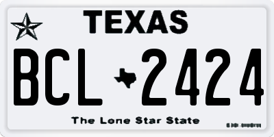 TX license plate BCL2424
