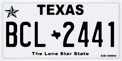 TX license plate BCL2441