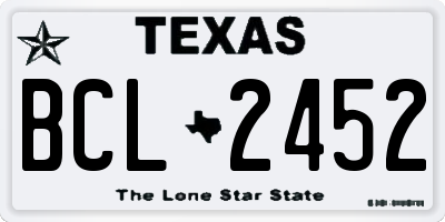 TX license plate BCL2452