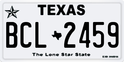 TX license plate BCL2459