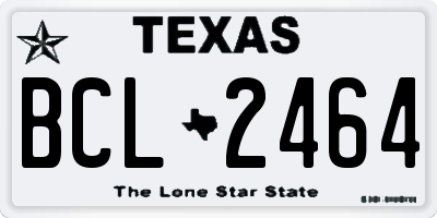 TX license plate BCL2464
