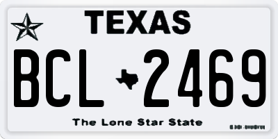 TX license plate BCL2469