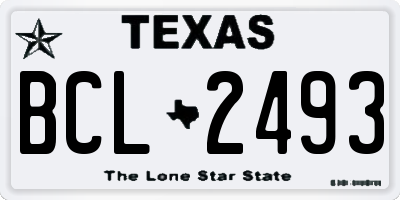 TX license plate BCL2493