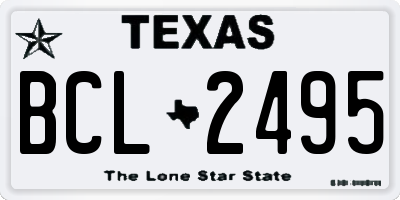 TX license plate BCL2495