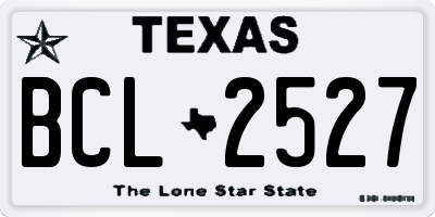 TX license plate BCL2527