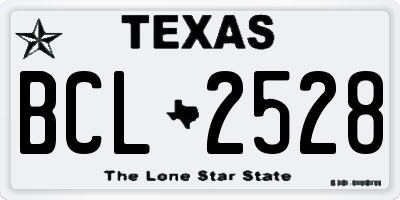 TX license plate BCL2528