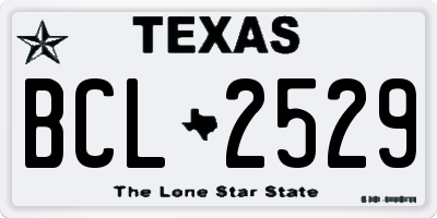 TX license plate BCL2529