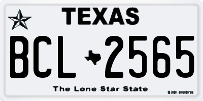 TX license plate BCL2565