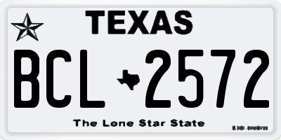 TX license plate BCL2572