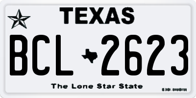 TX license plate BCL2623