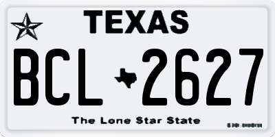 TX license plate BCL2627