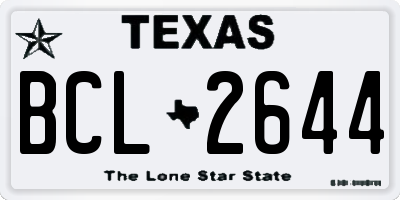 TX license plate BCL2644