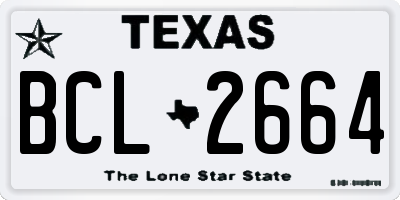 TX license plate BCL2664