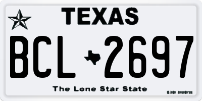 TX license plate BCL2697