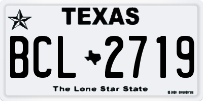 TX license plate BCL2719