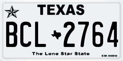 TX license plate BCL2764