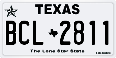 TX license plate BCL2811