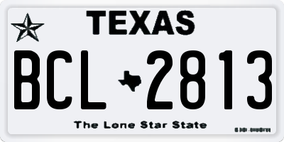 TX license plate BCL2813