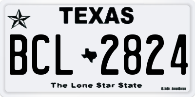 TX license plate BCL2824