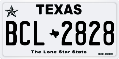 TX license plate BCL2828