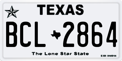 TX license plate BCL2864