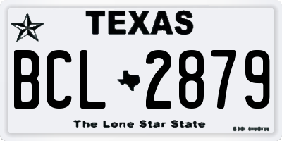 TX license plate BCL2879