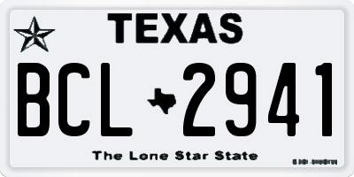 TX license plate BCL2941