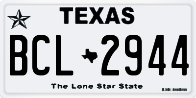 TX license plate BCL2944