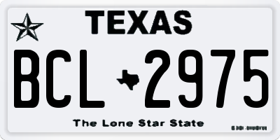 TX license plate BCL2975