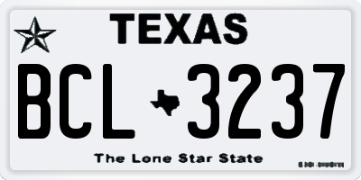 TX license plate BCL3237