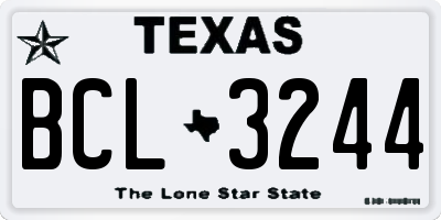 TX license plate BCL3244