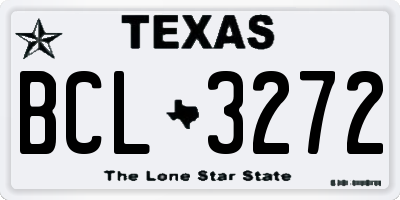 TX license plate BCL3272