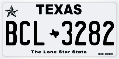 TX license plate BCL3282