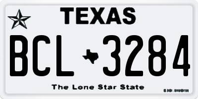 TX license plate BCL3284