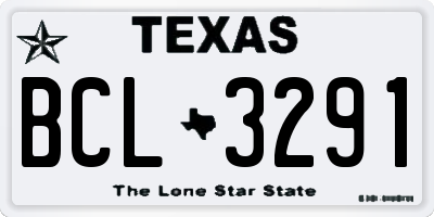 TX license plate BCL3291